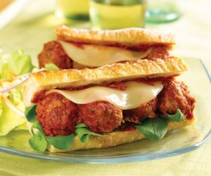 Mini turkey meatball sliders