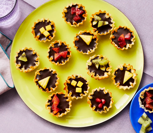 Mini vegan chocolate tarts