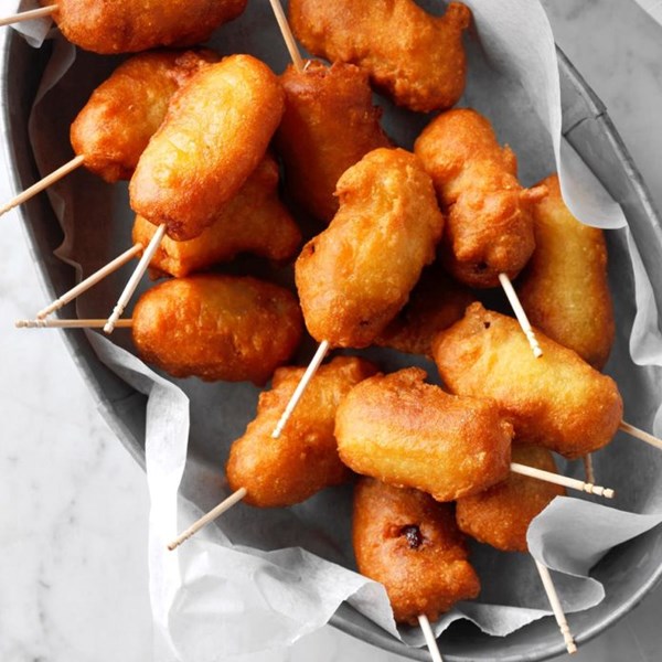 Miniature corn dogs