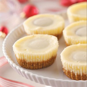 Miniature peanut butter cheesecakes