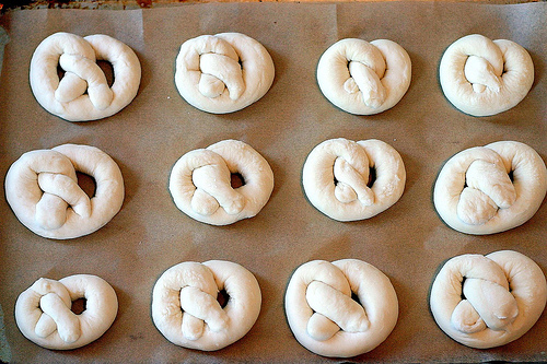Miniature soft pretzels