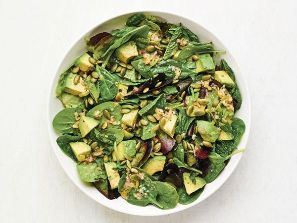 Mint and avocado salad