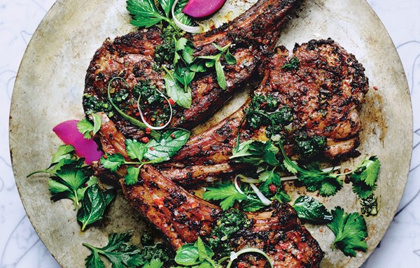Mint and cumin-spiced lamb chops
