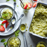 Mint and lemon ice