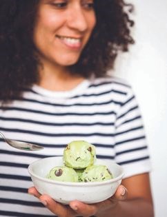 Mint choc chip ice cream