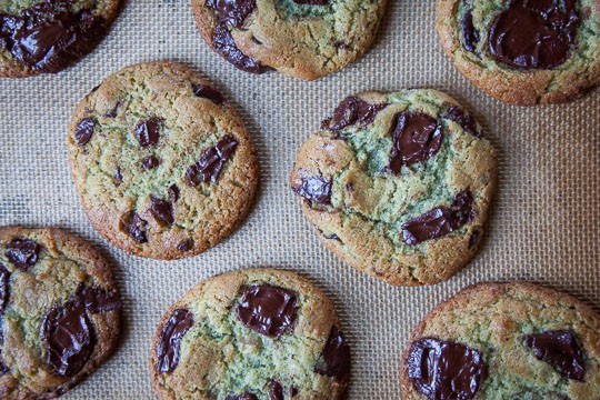 Mint chocolate chip cookies