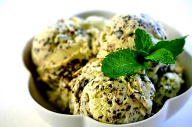 Mint chocolate chip ice cream