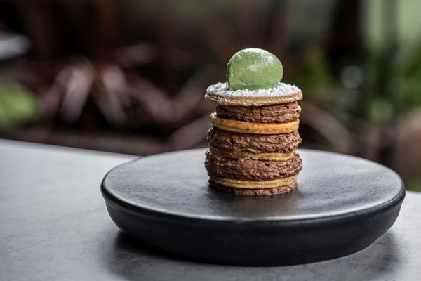 Mint chocolate mille-feuille