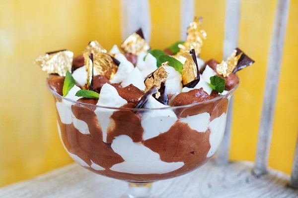 Mint-chocolate mousse