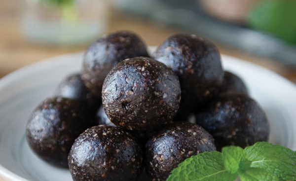 Mint chocolate truffles