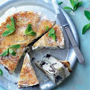 Mint 'cornetto' cake