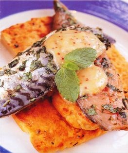 Mint-cured mackerel
