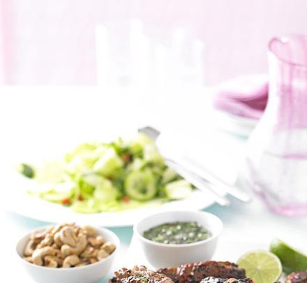 Mint, lime and cucumber salad