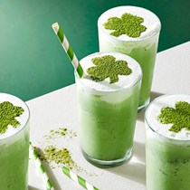Mint matcha milk shake