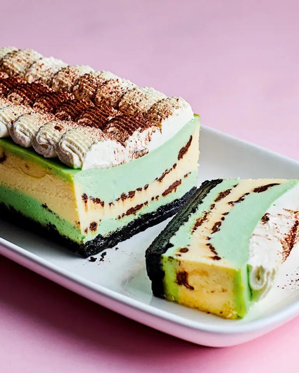 Mint ‘Viennetta’ New York cheesecake 