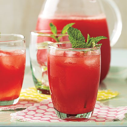 Minted lemon-lime watermelon agua fresca