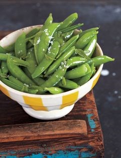 Minted snap peas