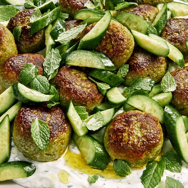 Minty chicken meatballs