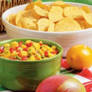 Minty mango salsa