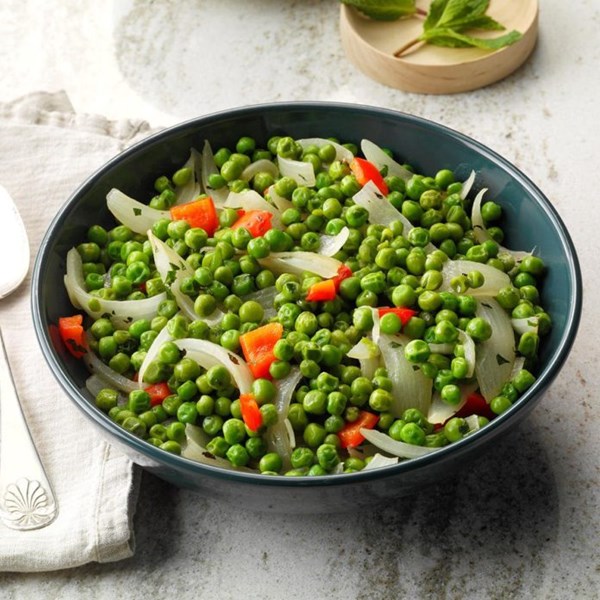 Minty peas and onions