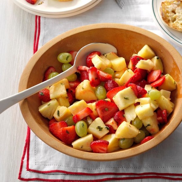 Minty pineapple fruit salad
