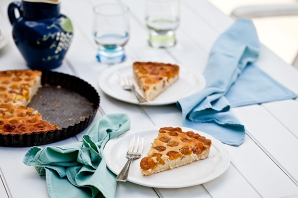 Mirabelle plums & almond frangipane tart