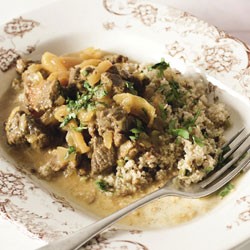Mishmishaya lamb ragout with apricots