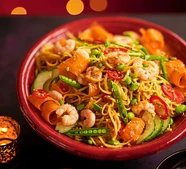 Miso & ginger prawn noodle salad