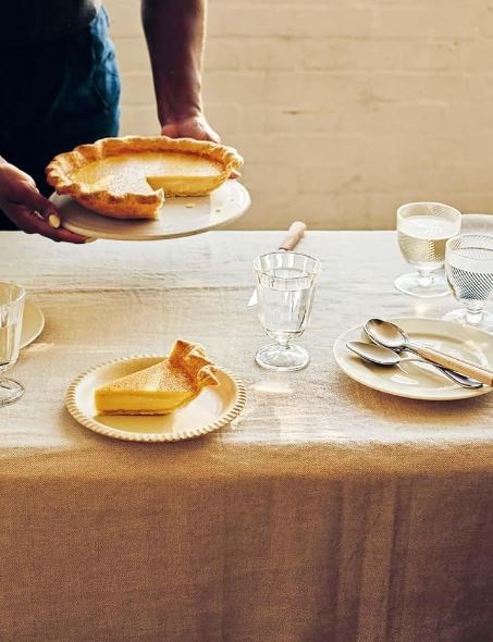 Miso & nutmeg custard pie
