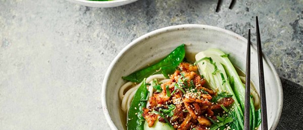 Miso and chilli chicken noodle soup