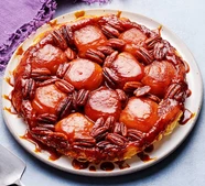 Miso apple & pecan tarte Tatin