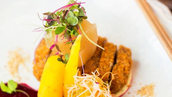 Miso barramundi in lettuce cups