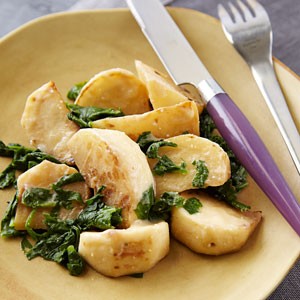Miso-butter braised turnips