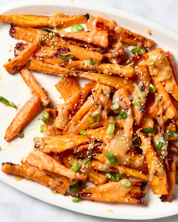 Miso butter glazed carrots