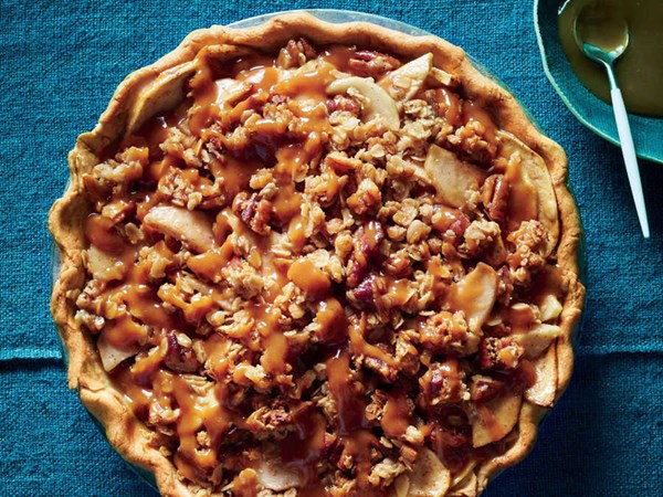 Miso caramel-apple pie