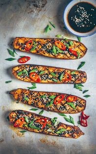 Miso caramel aubergine