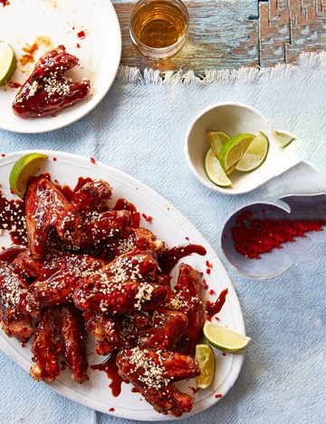 Miso caramel chicken wings