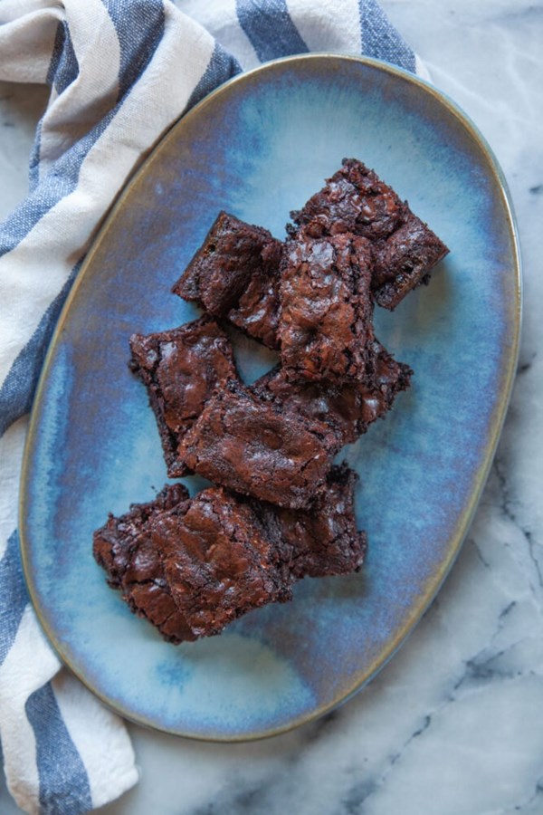 Miso caramel soy sauce brownies