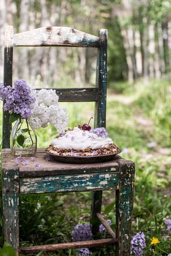 Miso chocolate fudge and coconut pudding (Haupia) macaroon pie