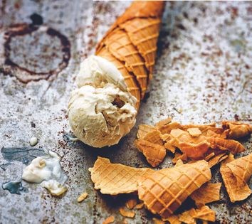 Miso, coconut, maple syrup and ginger ice cream