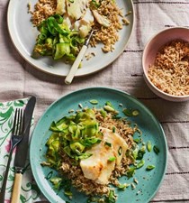 Miso cod with sesame cucumbers