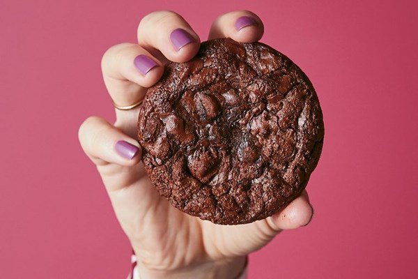 Miso dark chocolate flourless cookies