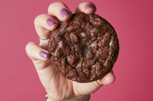 Miso dark chocolate flourless cookies