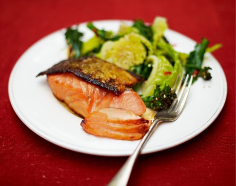 Miso-glaze salmon