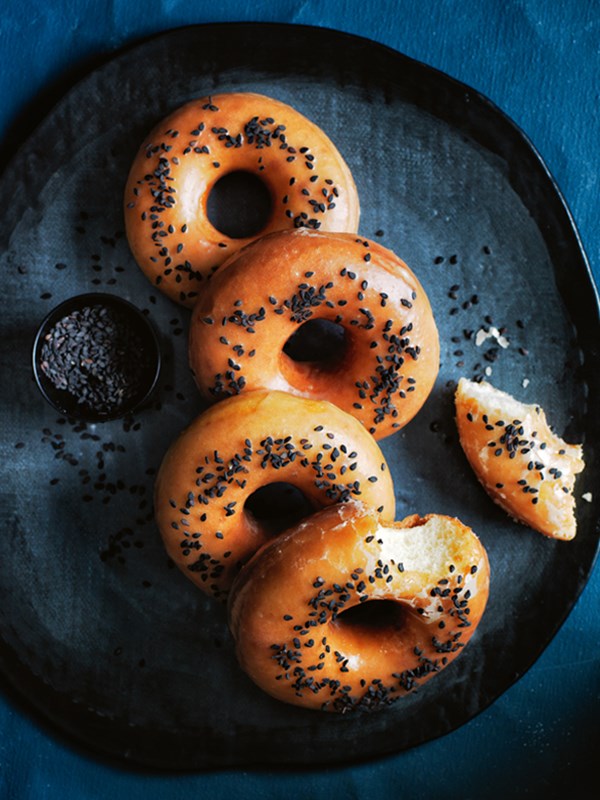 Miso-glazed doughnuts