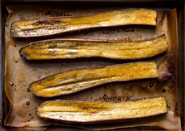 Miso-glazed eggplant 
