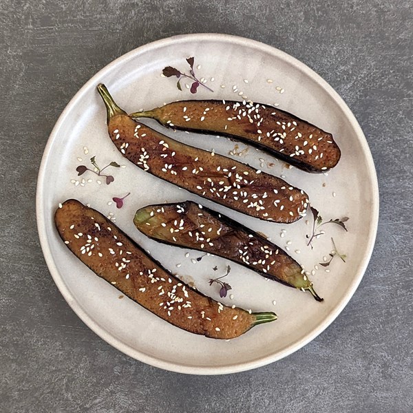 Miso-glazed eggplant (Nasu no miso dengaku)