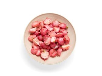 Miso-glazed radishes 