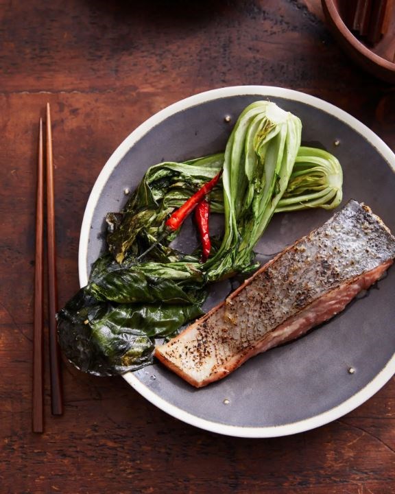 Miso-glazed salmon