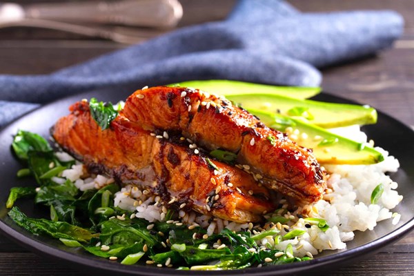 Miso-glazed salmon